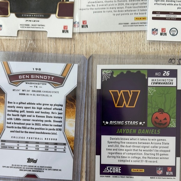 Washington Commanders NFL Football Trading Card Collection - Picture 8 of 9